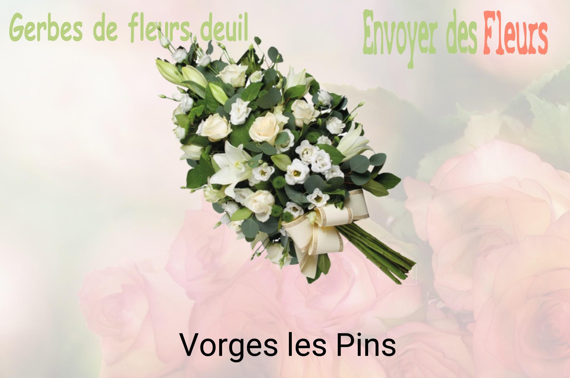 Gerbe de fleurs de deuil livrée à Vorges-les-Pins